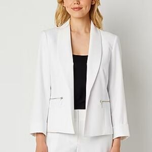 Black Label by Evan-Picone White Suit Jacket